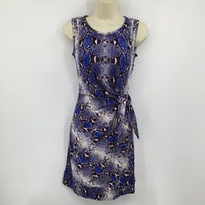 DVF Diane von Furstenberg New Della Python Pop Blue Iris dress silk snake new 4